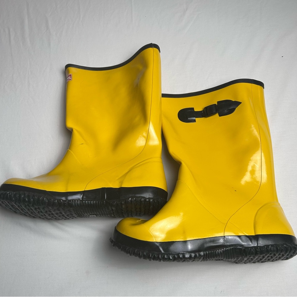 Boss Heavy Duty Concrete Slurry Yellow Rubber Work Boots